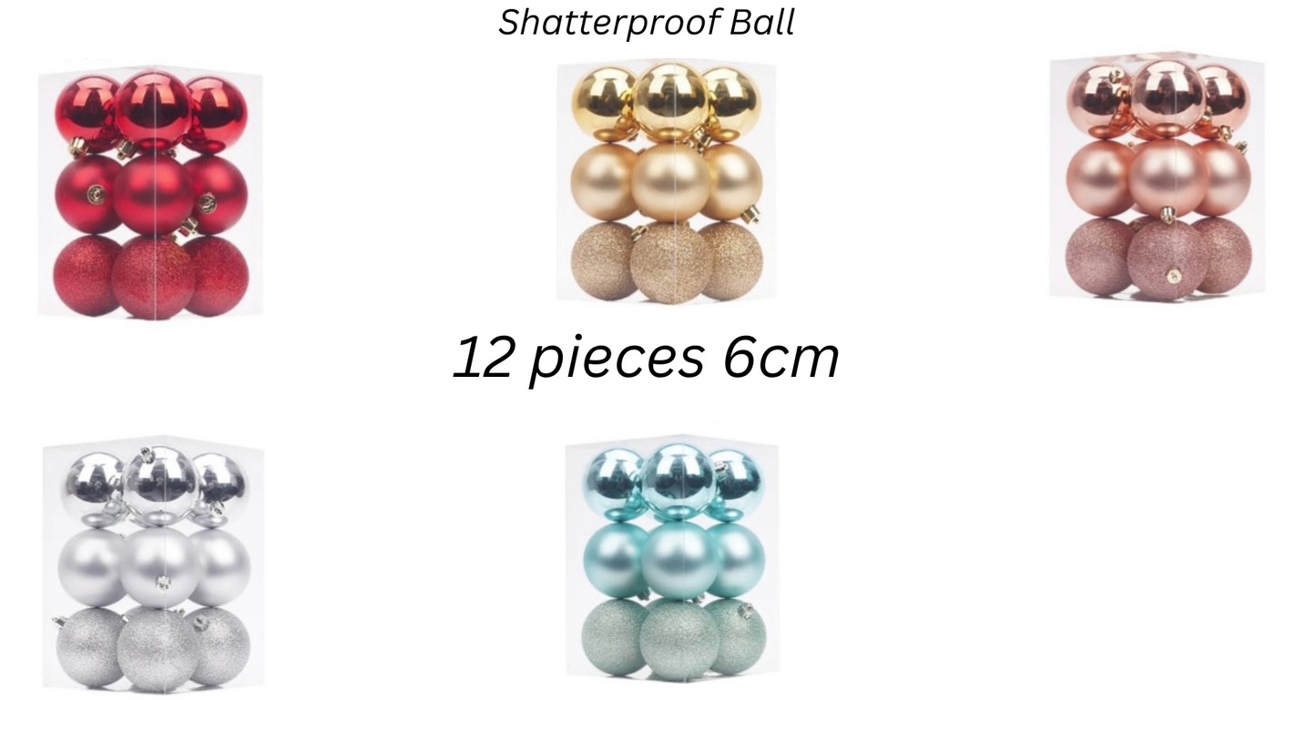 BALL shatterproof 12pcs-6cm