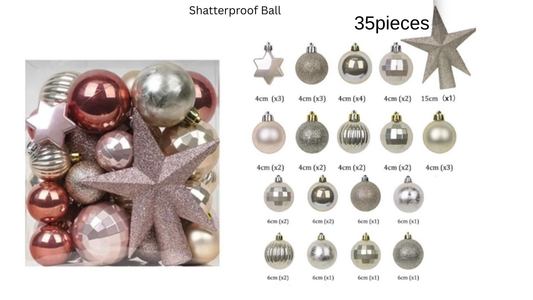 BALL shatterproof assortment  4cm to 6cm