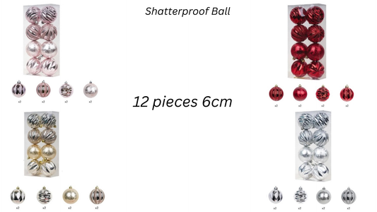 BALL shatterproof 12pcs-6cm