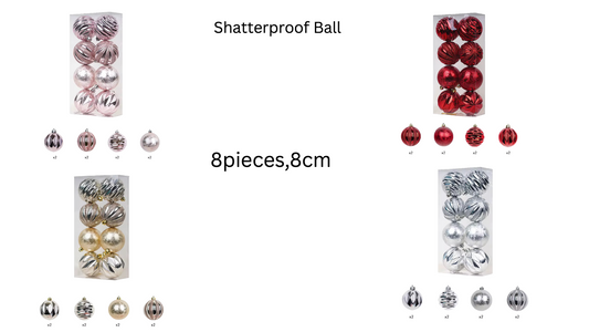 BALL shatterproof 8pcs-8cm